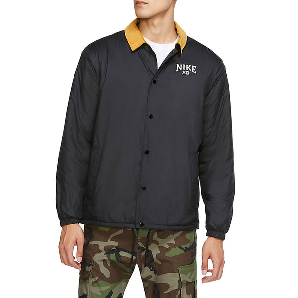 Куртка Nike SB logo Printing Fleece Lined Stay Warm corduroy Colorblock Skateboard Jacket Black, черный — фото 3