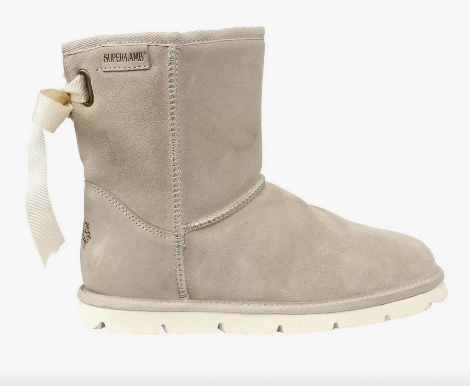 Женские ботинки Argali на шнуровке в цвете cement Super Lamb, Cement
