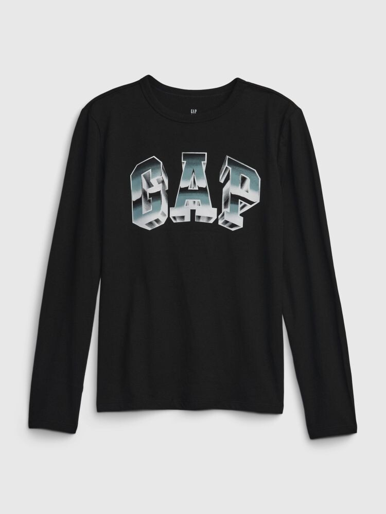 

Детская футболка с логотипом Gap, черный
