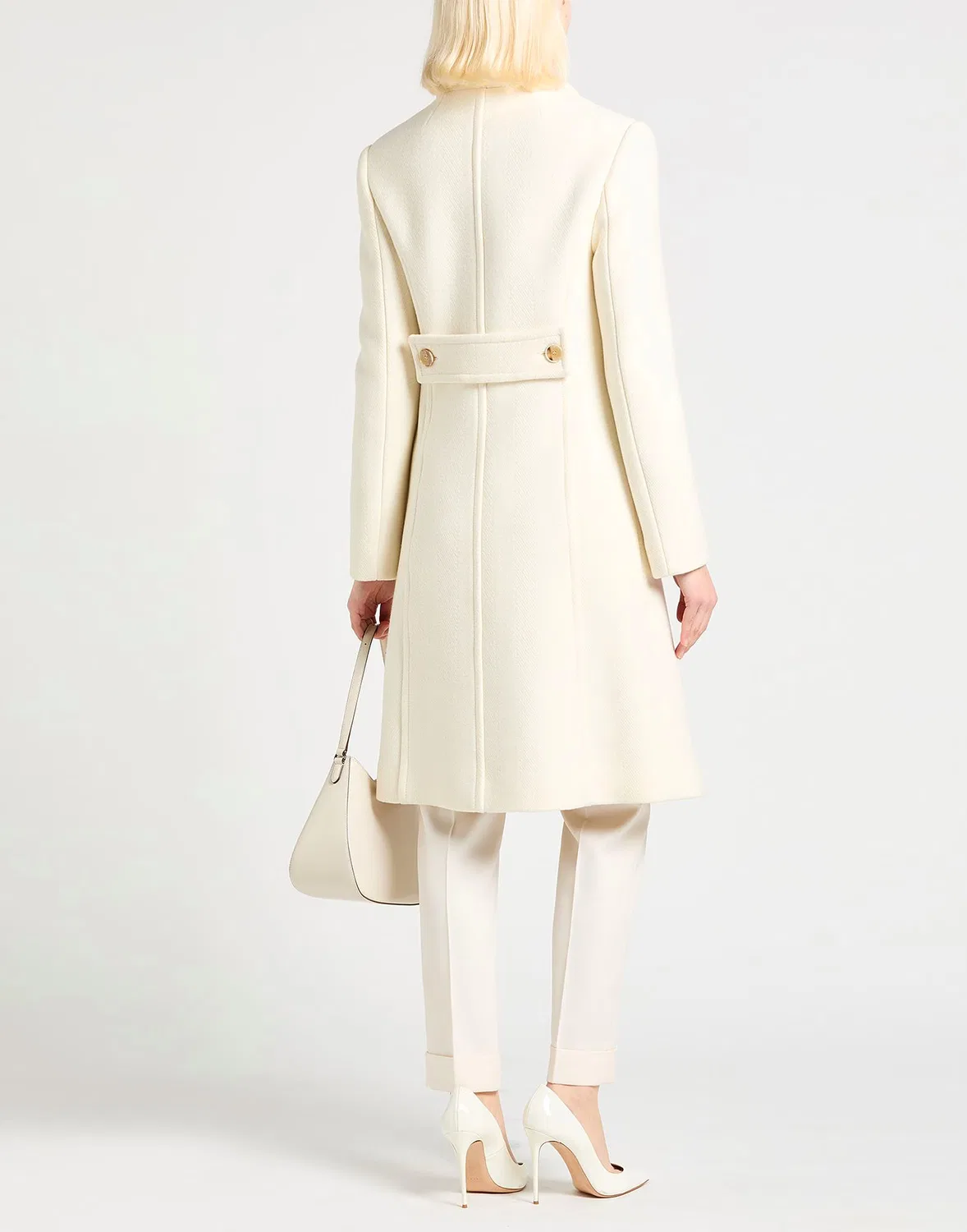 Пальто двубортное шерстяное Etro Ivory — фото 3