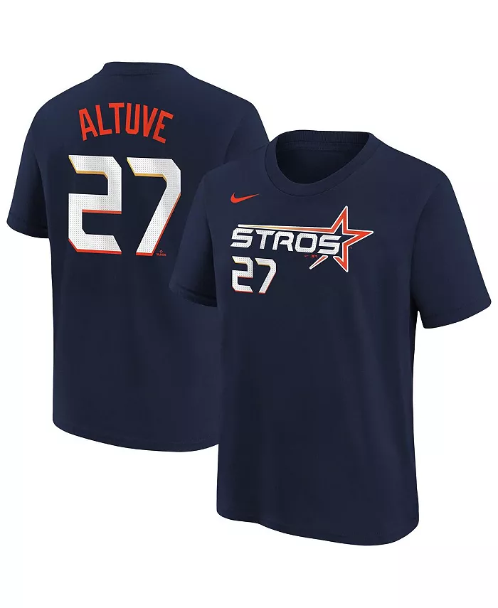 

Футболка Houston Astros Fuse City Connect с именем и номером Jose Altuve, цвет Navy, для мальчиков и девочек старшего возраста Nike