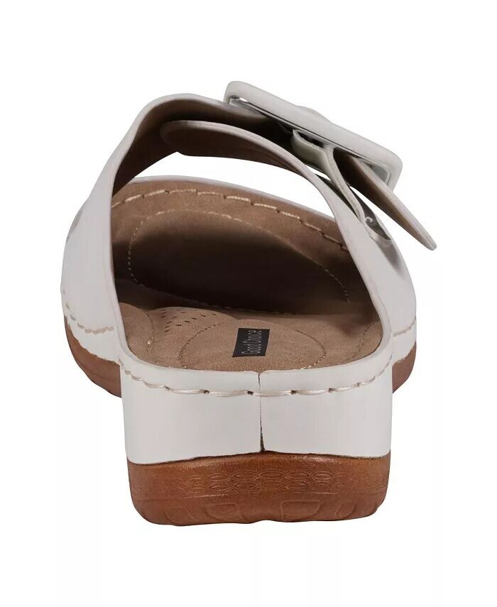 Женские сандалии на плоской подошве с пряжкой Hamden Comfort GC Shoes, белый — фото 3