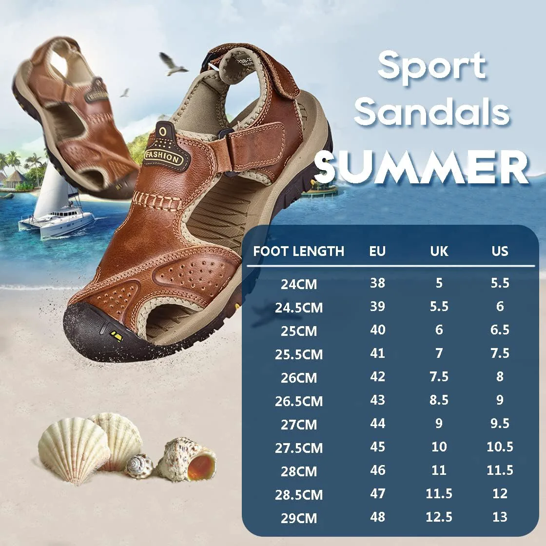 Rojeam Мужские повседневные сандалии для ходьбы с закрытым носком, пляжная обувь, спортивные уличные сандалии, летние сандалии для походов и треккинга, синий — фото 2