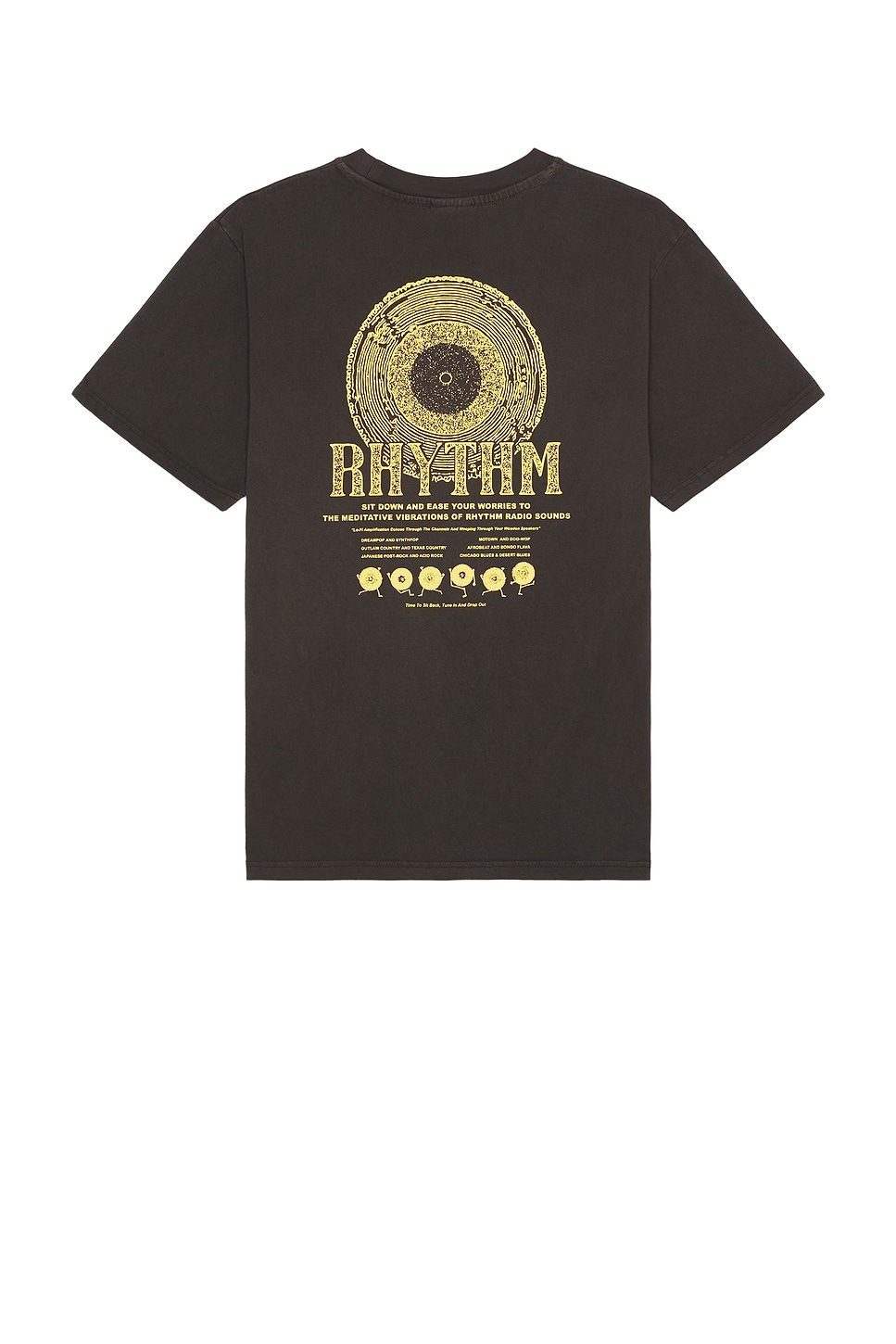 

Футболка с коротким рукавом в винтажном стиле Record Rhythm, vintage black