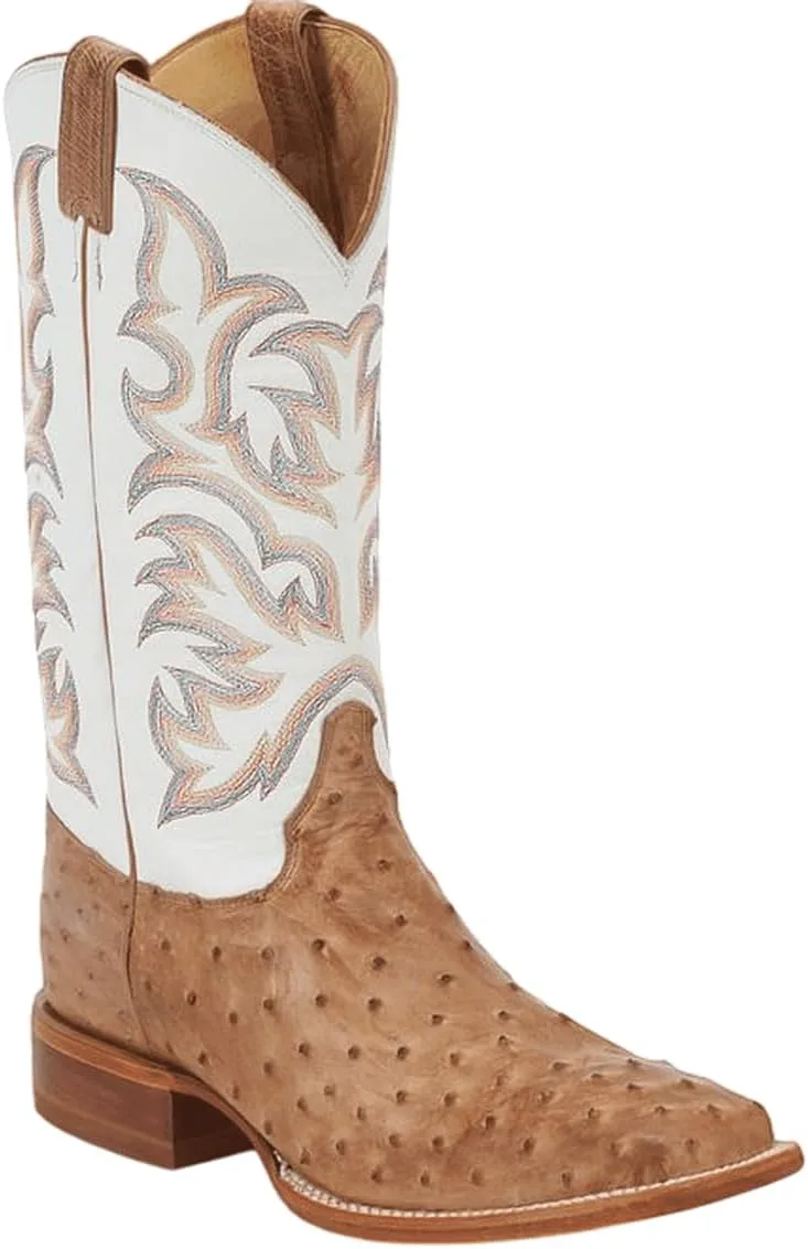 

Мужские вестерн-бутсы Justin Pascoe 13" из страусиной кожи с полным пером