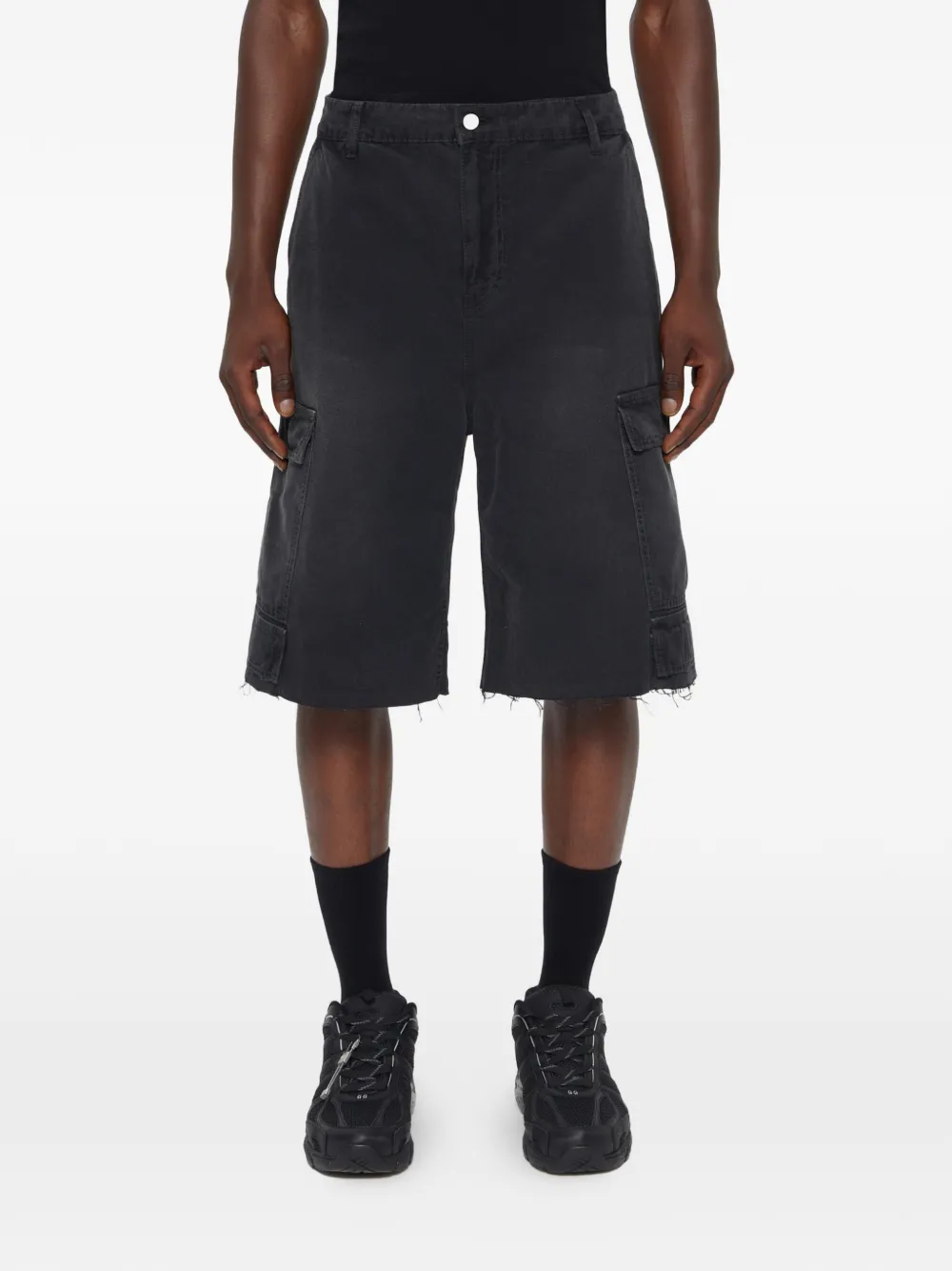 

Шорты с необработанным краем 44 Label Group, черный