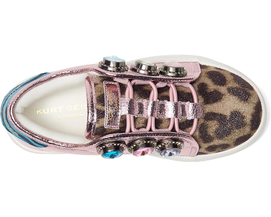 Детские кроссовки Kurt Geiger London Kids Mini Laney Octavia (Little Kid/Big Kid), Leopard Pink — фото 2