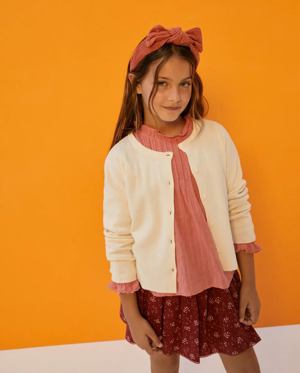 

Трикотажная куртка для девочки Kids El Corte Inglés, цвет Crudo