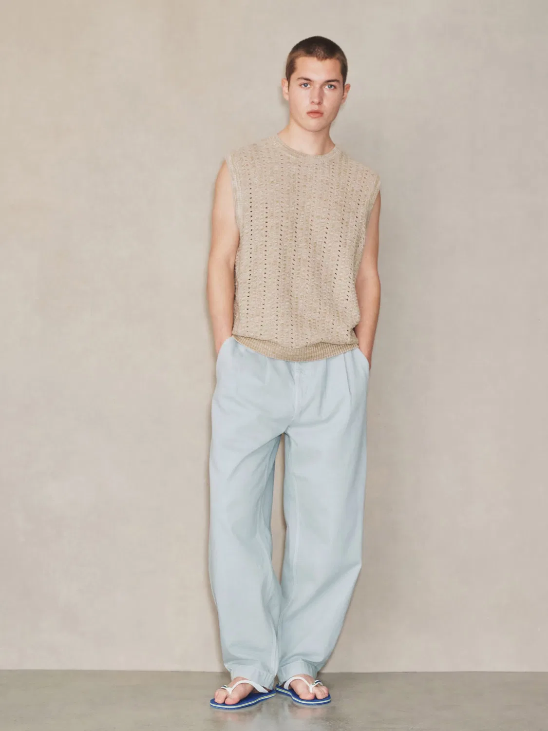 Жилет-свитер Next, Mottled Beige — фото 4