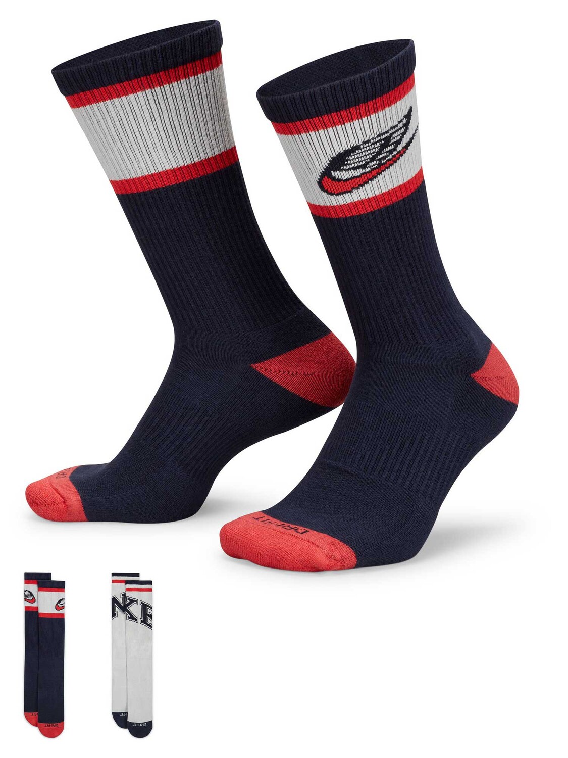

Носки Nike U NK ED PLS CSH CREW 2PR AM, разноцветный