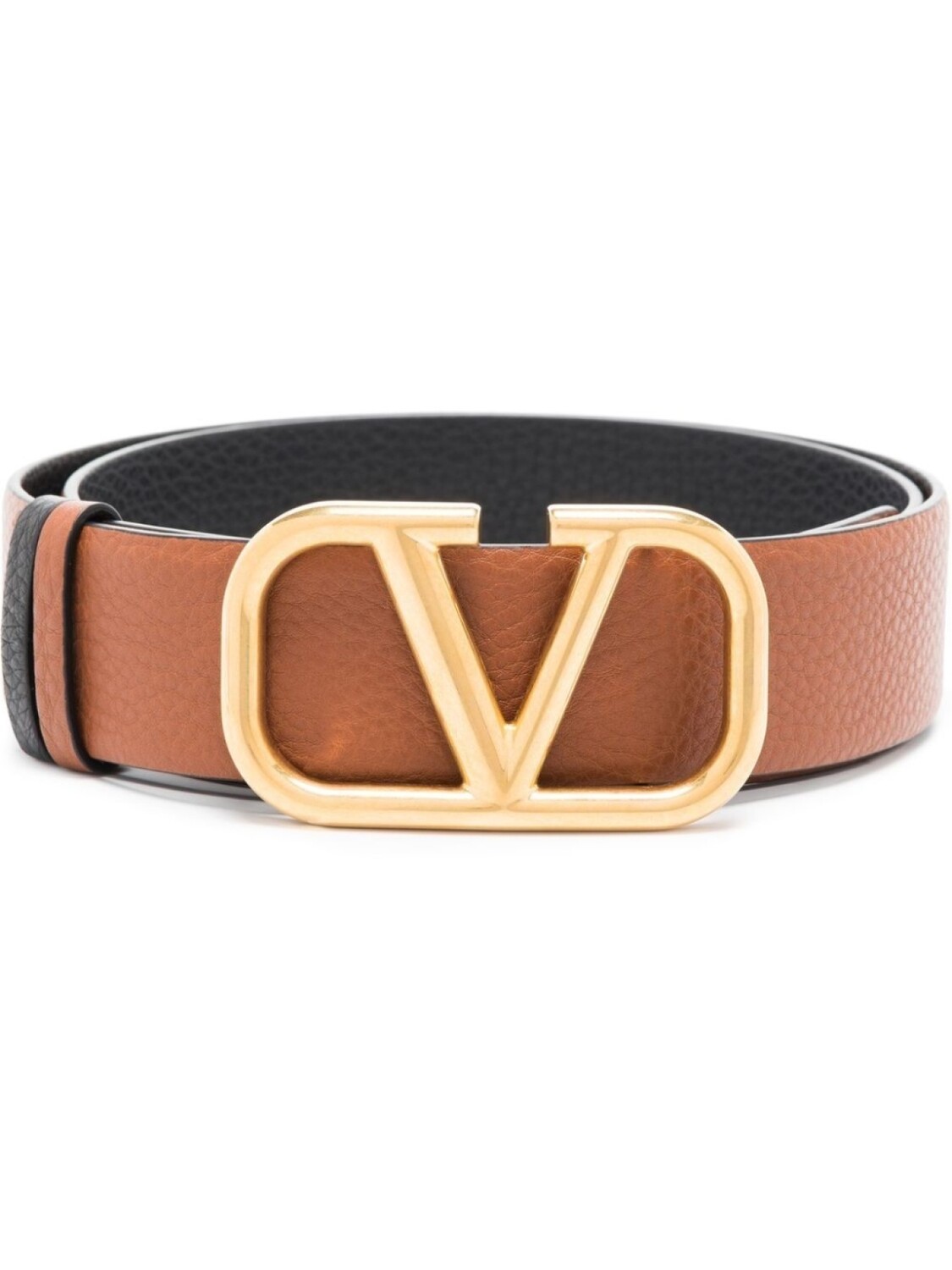 

Valentino Garavani двусторонний ремень с логотипом VLogo Signature, коричневый