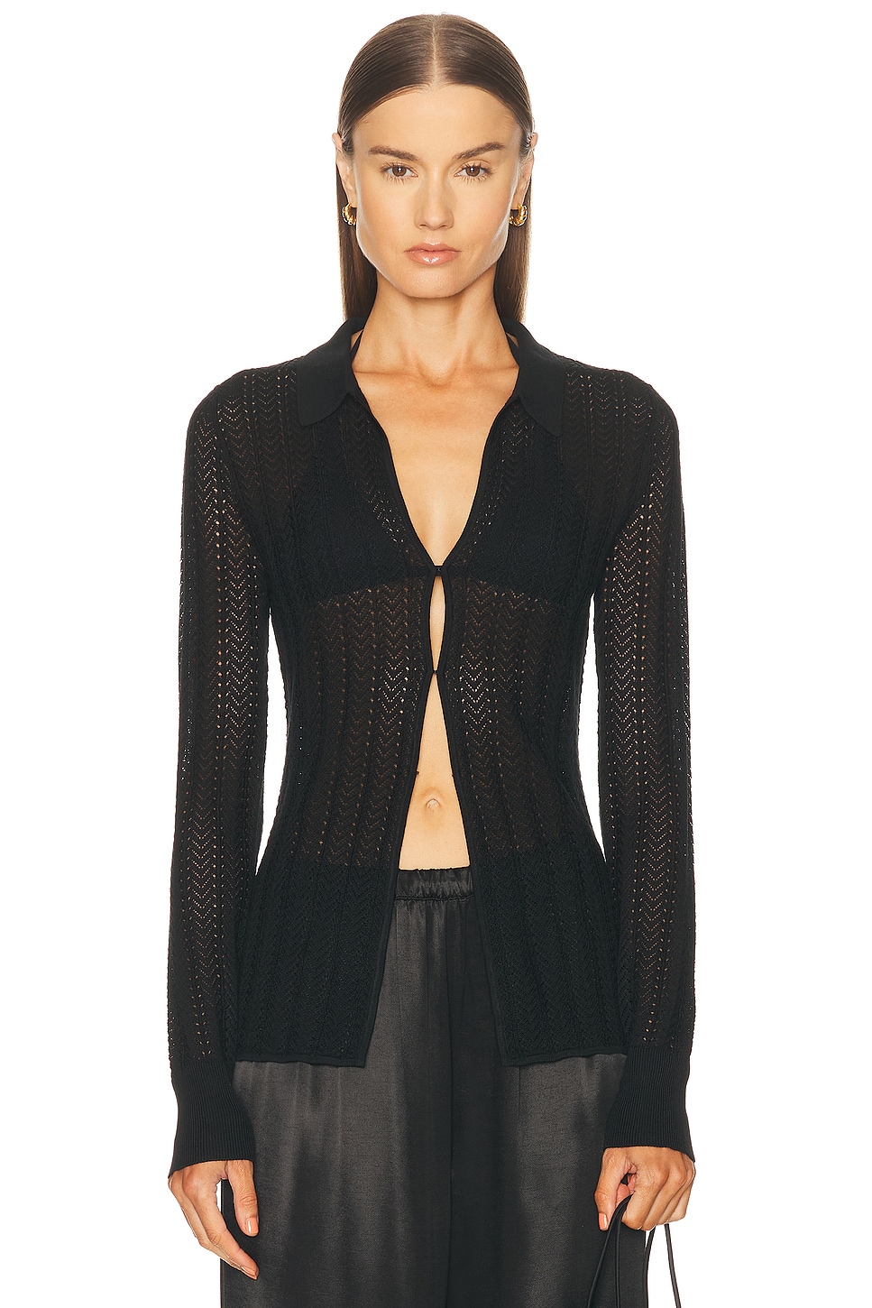 

Фактурная трикотажная рубашка St. Agni, Black