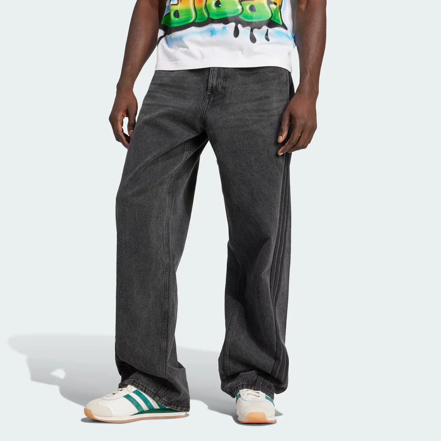 Прямые джинсы Adidas Adidas Originals, черный — фото 4