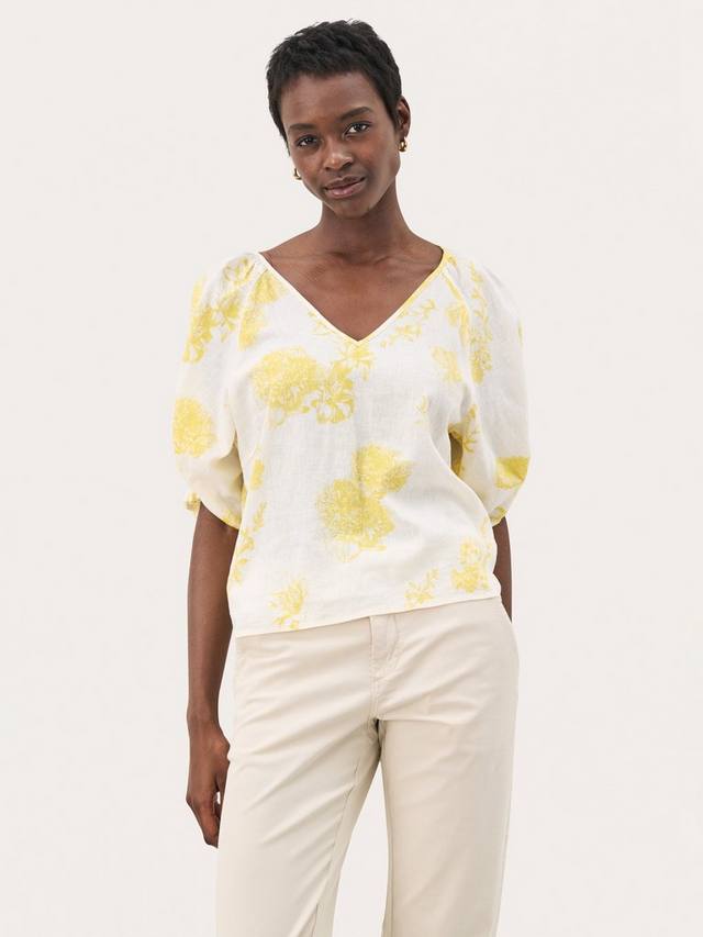 

Топ Rosalyn с завязками из льняной ткани Part Two, Yellow/White