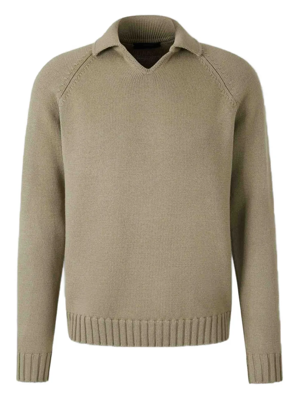 

Шерстяной свитер-поло Zanone, коричневый