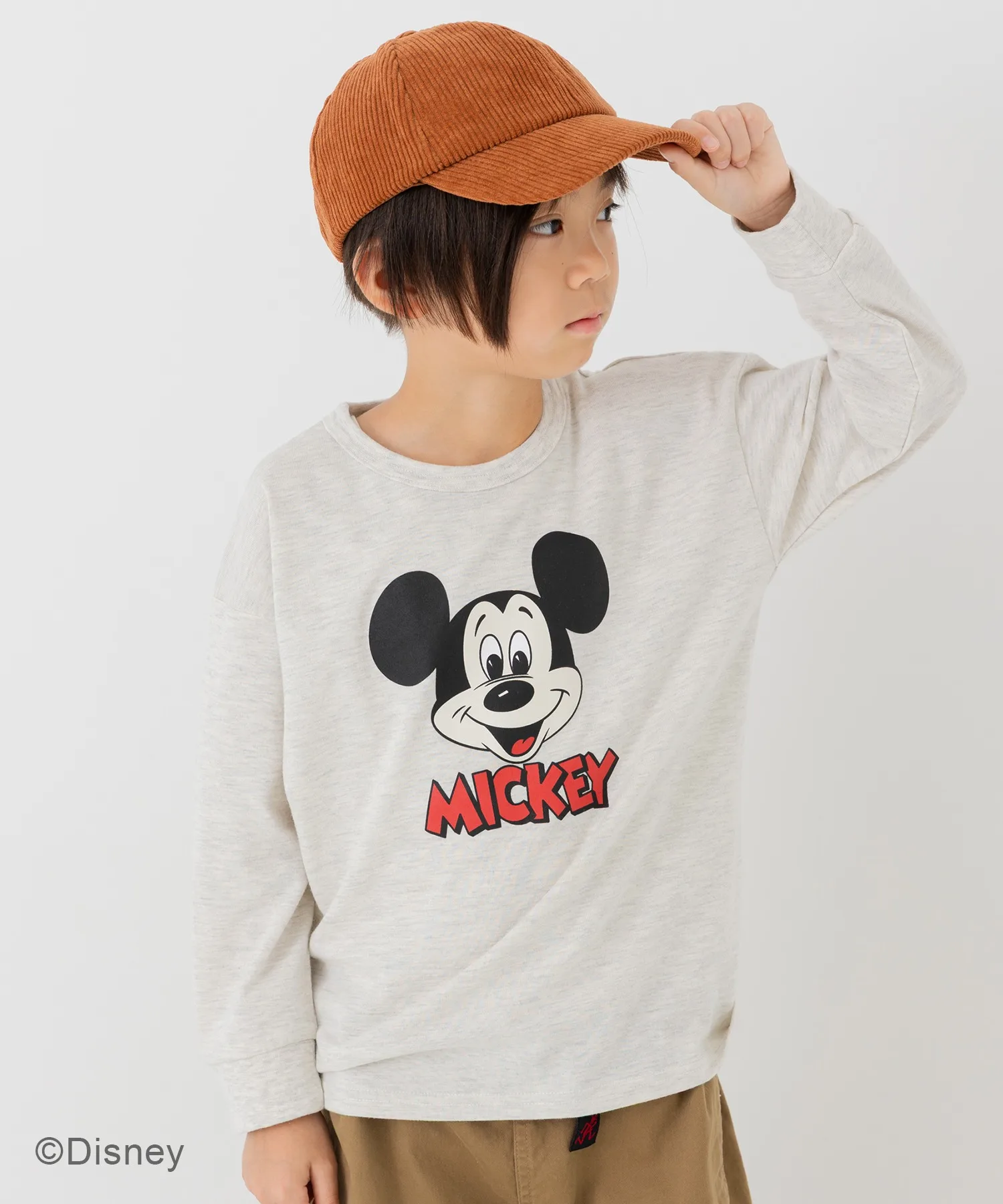 Детская футболка Disney Микки Маус, хлопковая, серая