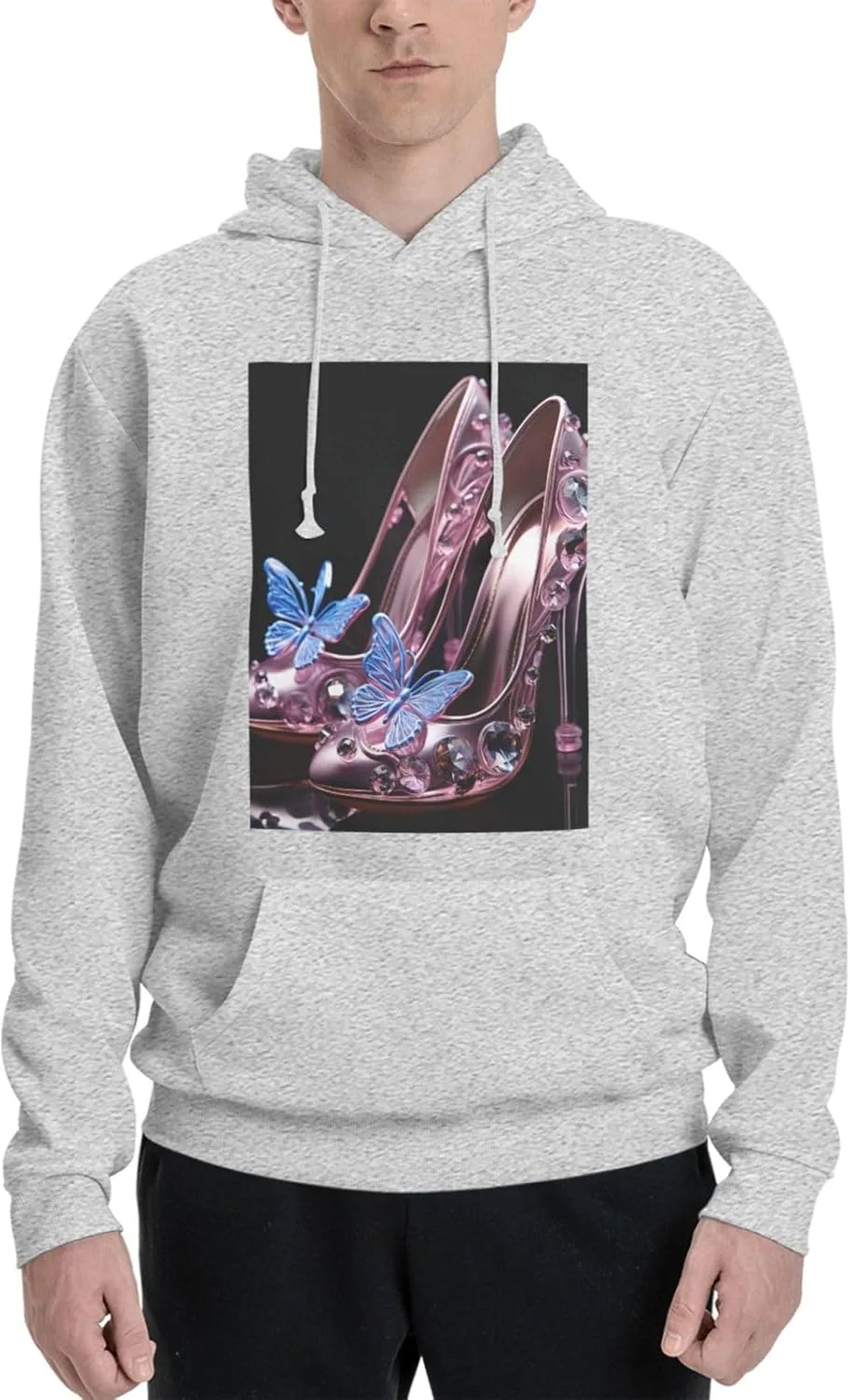 

Мужская флисовая толстовка с капюшоном Pink Floral LKWSCGHM