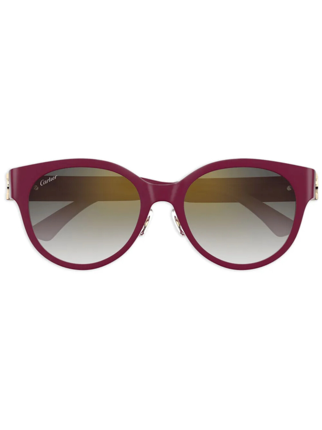 

Cartier Eyewear солнцезащитные очки в круглой оправе, красный