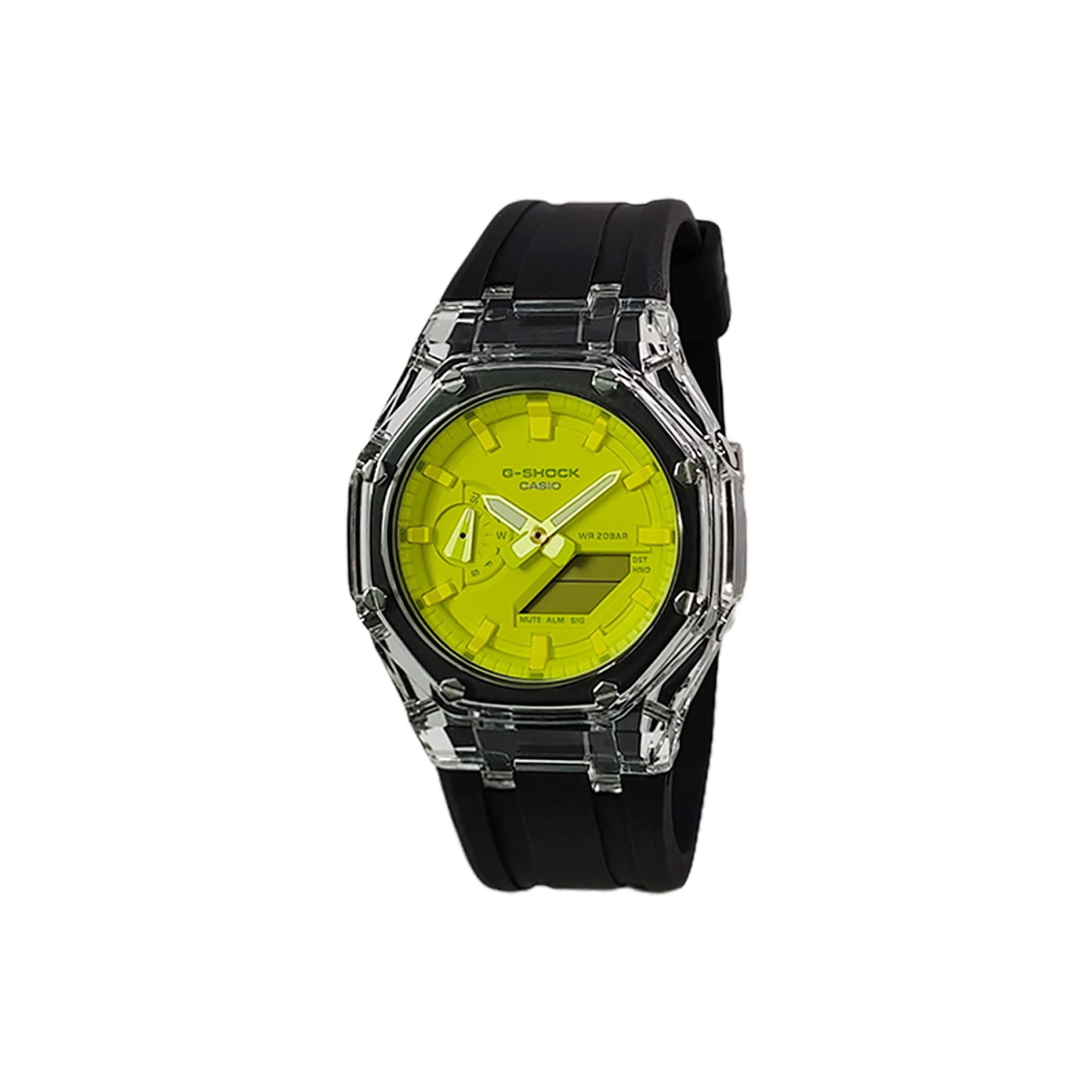 

CASIO Часы Retrofit Series Quartz Movement Fluoroelastomer Strap Watch Men's Watch Yellow Watch Dial