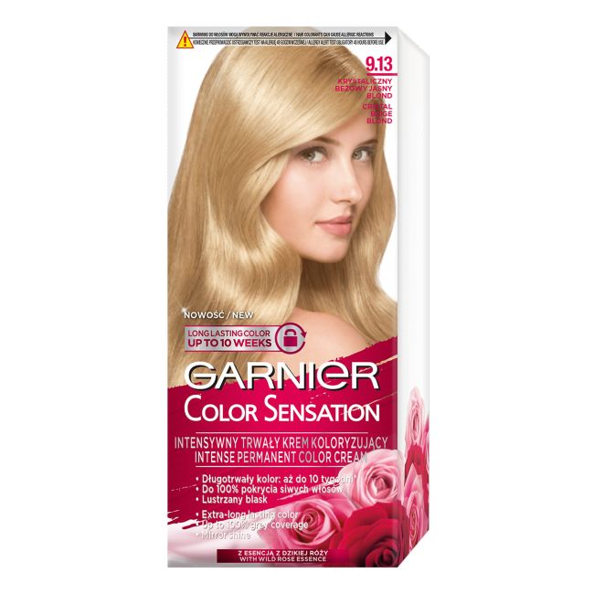 

Краска для волос Color Sensation Garnier, цвет 9.13 cristal beige blond