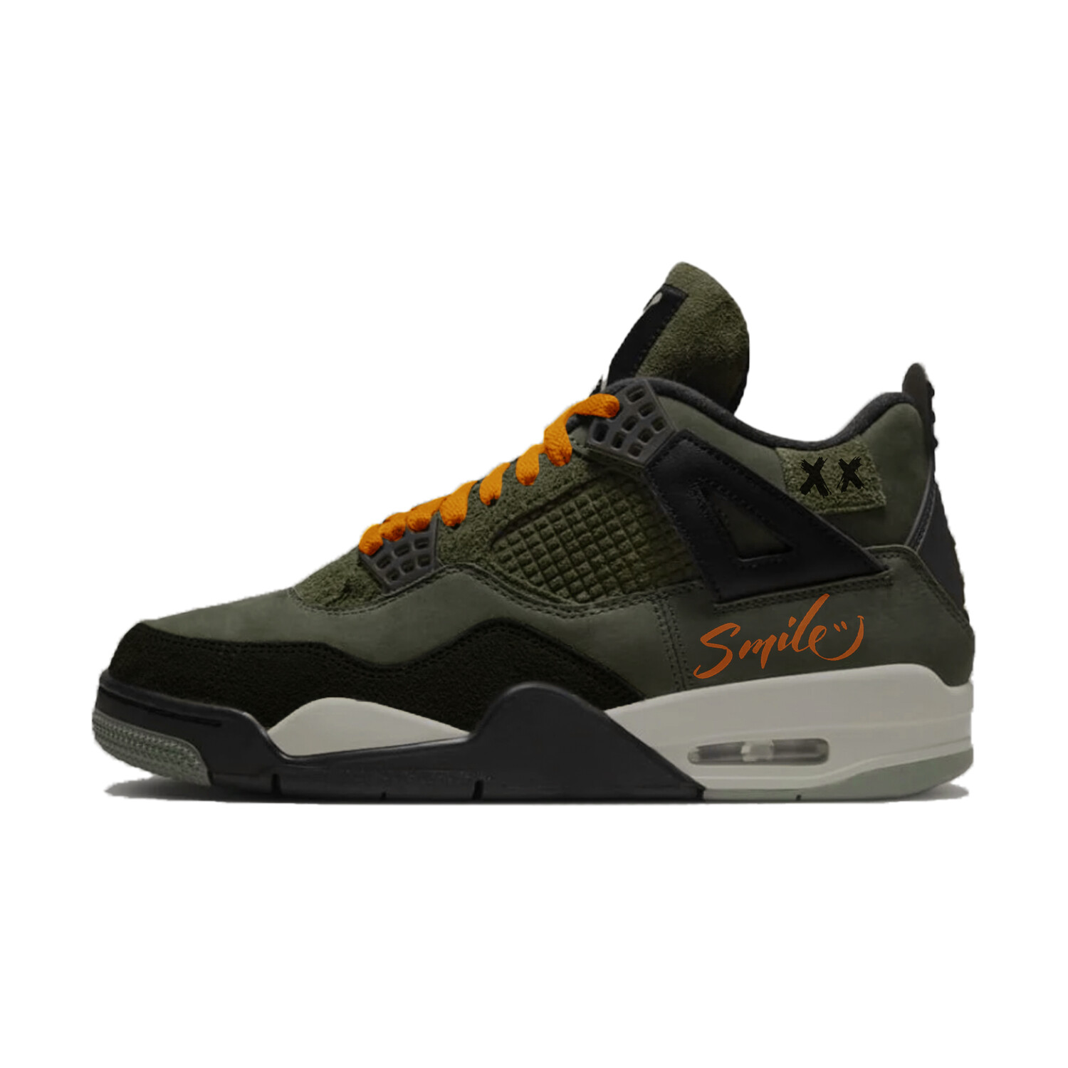 

Баскетбольные кроссовки Air 4 Vintage Men Mid-Top Black/Green/Orange Jordan