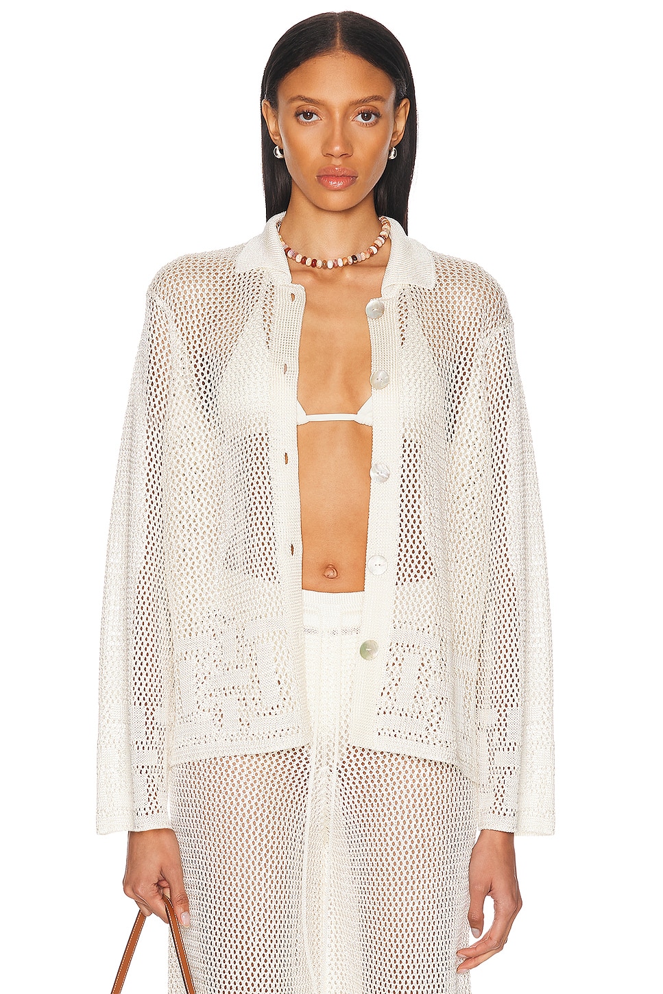 

Geo Hem Long Sleeve Рубашка Calle Del Mar, Natural