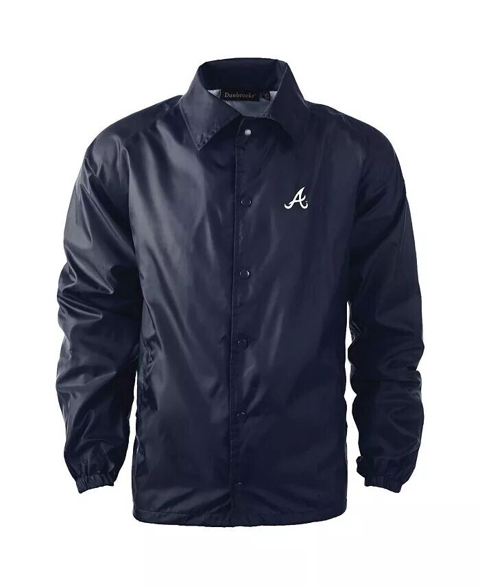 

Мужская темно-синяя ветровка-реглан с застежкой на кнопки для тренера Atlanta Braves Dunbrooke