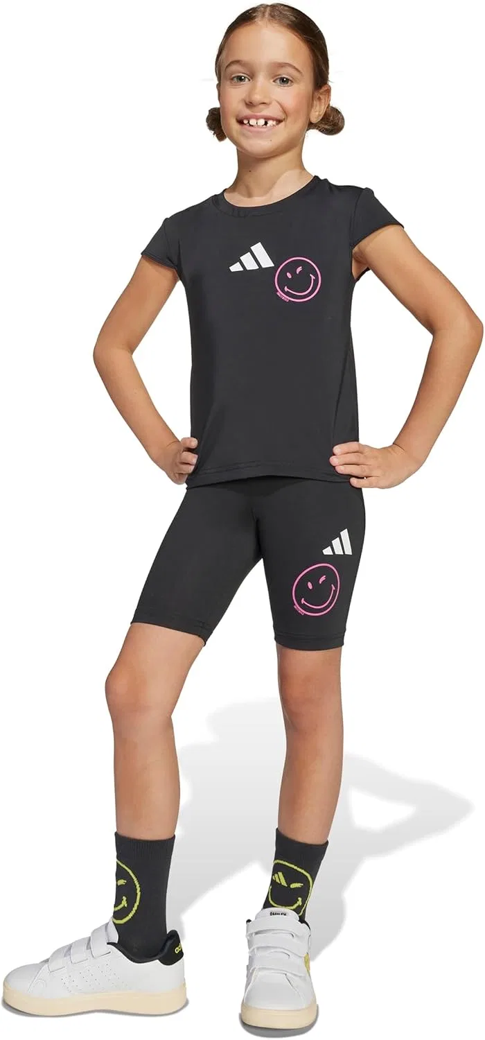 Игровой комплект Adidas Smiley World для девочек, черно-белый