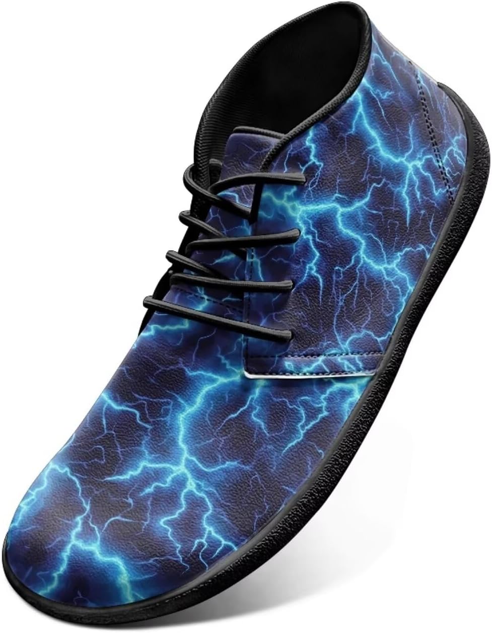 

Беговые кроссовки Jeiento 3D Lightning для мужчин, Мужские беговые кроссовки, Минималистичные кроссовки с широкой носочной частью, Blue Lightning Graphic