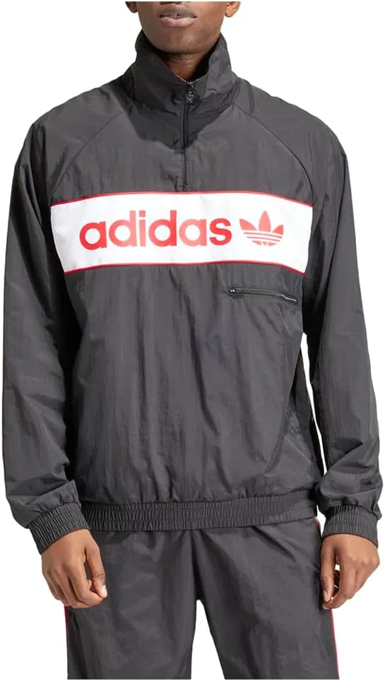 Ветровка Adidas Half Zip Ny мужская спортивная верхняя одежда повседневная - black
