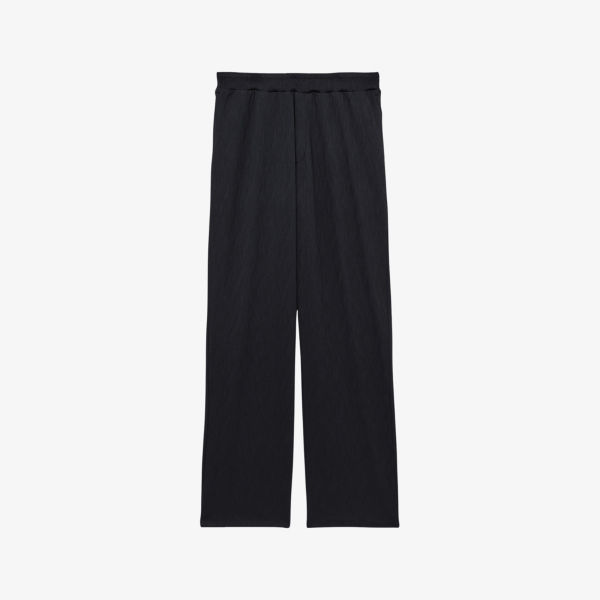 

Брюки Marr textured-wave с эластичной резинкой на талии из стрейч-ткани Reiss, синий