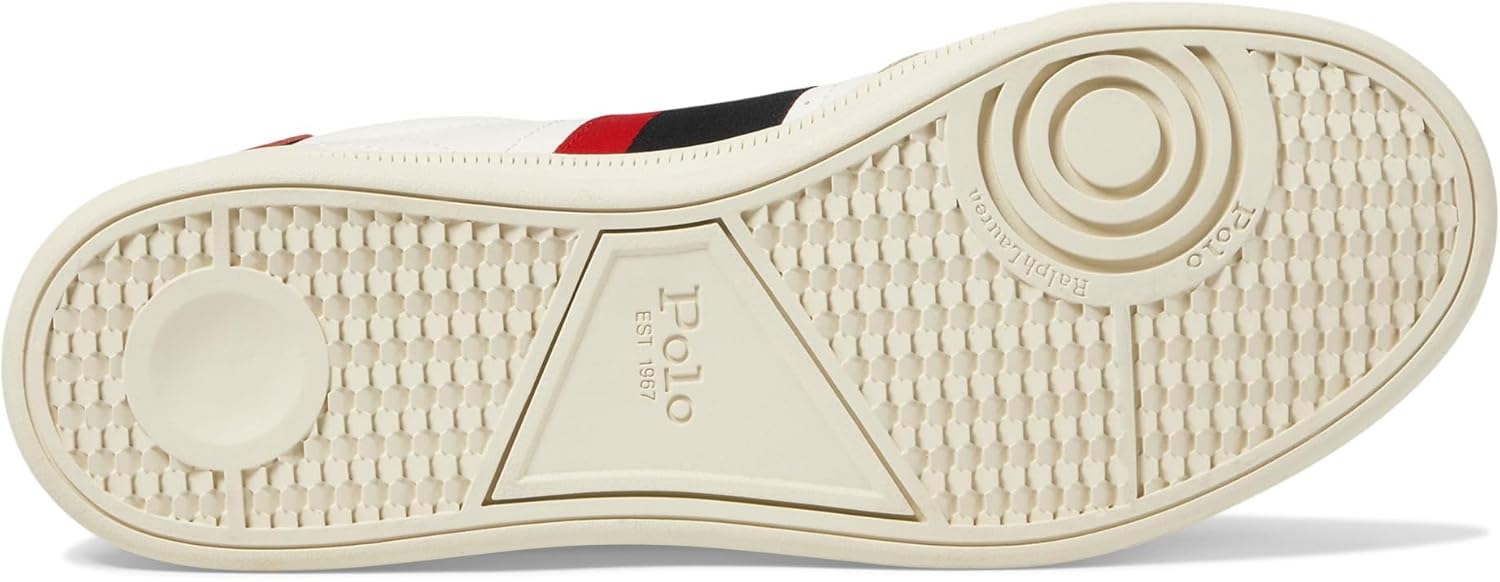Кроссовки POLO RALPH LAUREN Mens Heritage Aera, Milkshake/Black/Red — фото 3