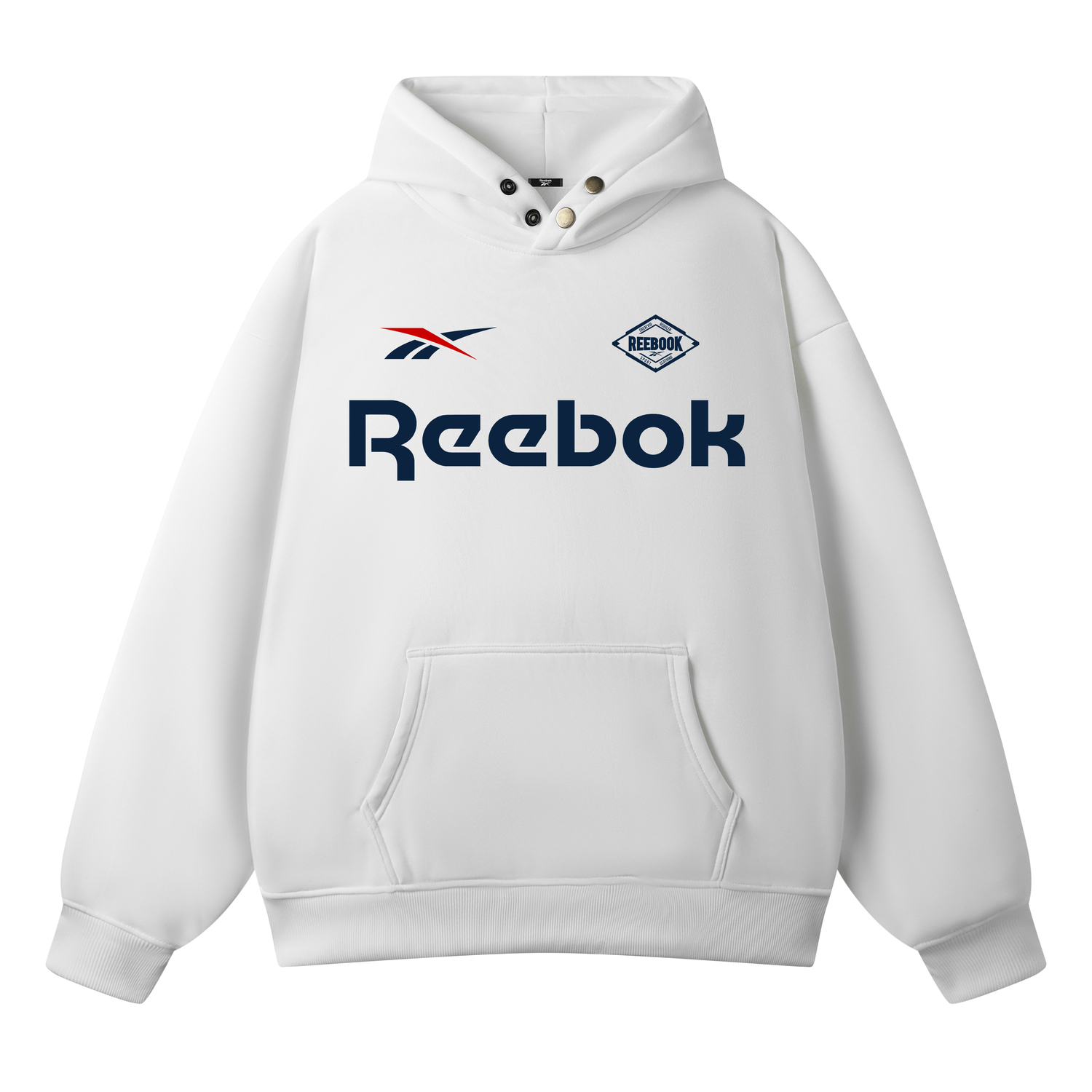 

Толстовка Unisex Hooded Moderate Heavyweight Reebok, белый[thickened and fleece-lined heavyweight]