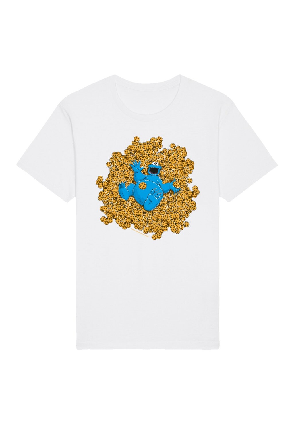

Футболка с принтом SESAMSTRASSE COOKIE MONSTER COOCKIE BAD F4NT4STIC, белый
