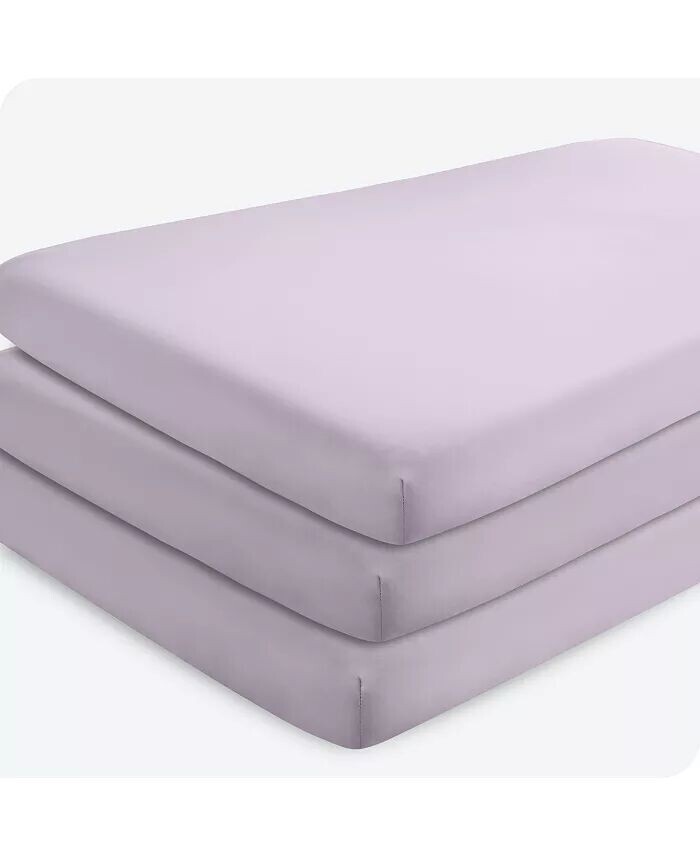 

Простыня для кроватки из микрофибры, 3 шт Bare Home, фиолетовый