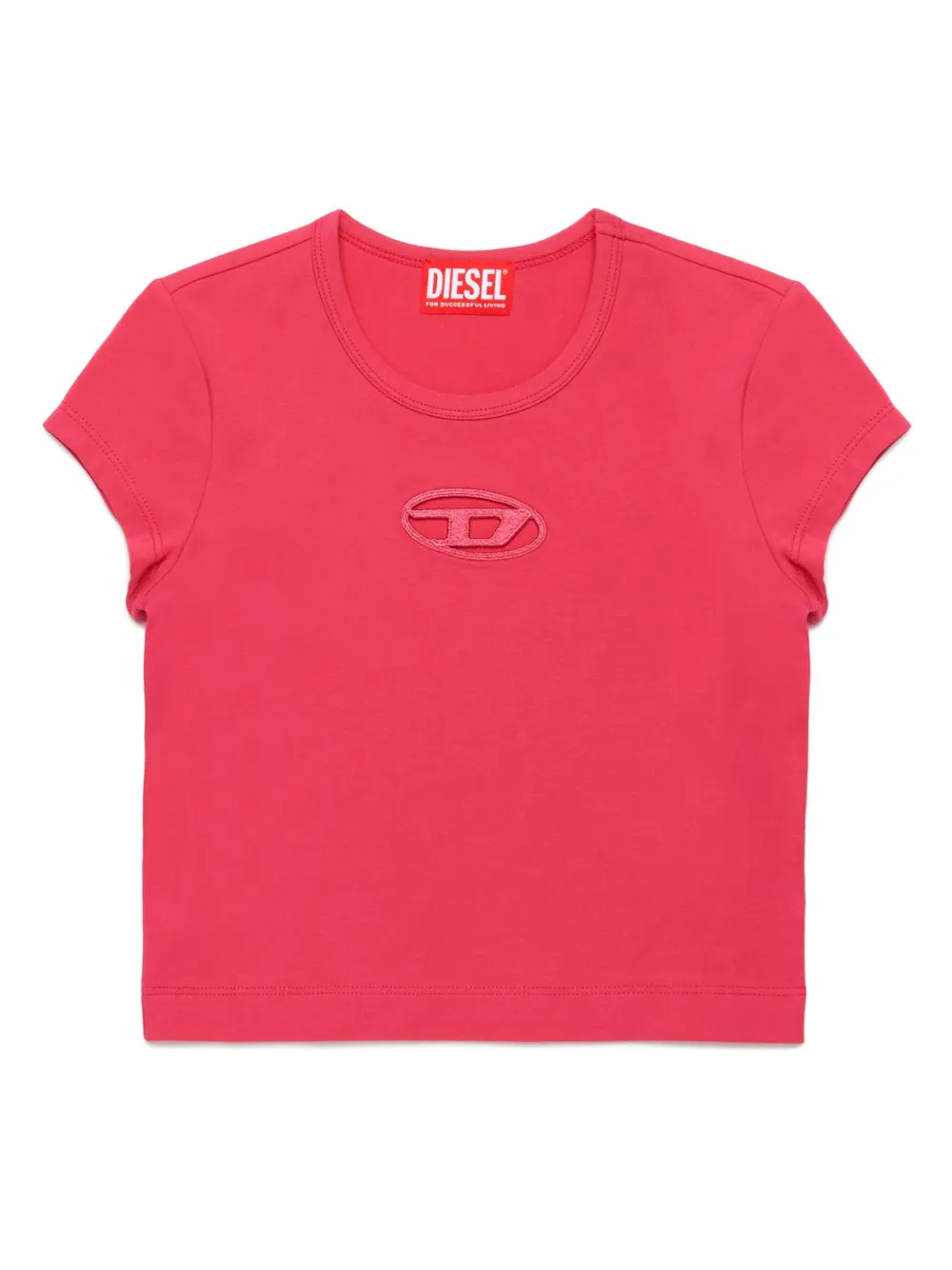 

Футболка с логотипом Oval D Diesel Kids, розовый