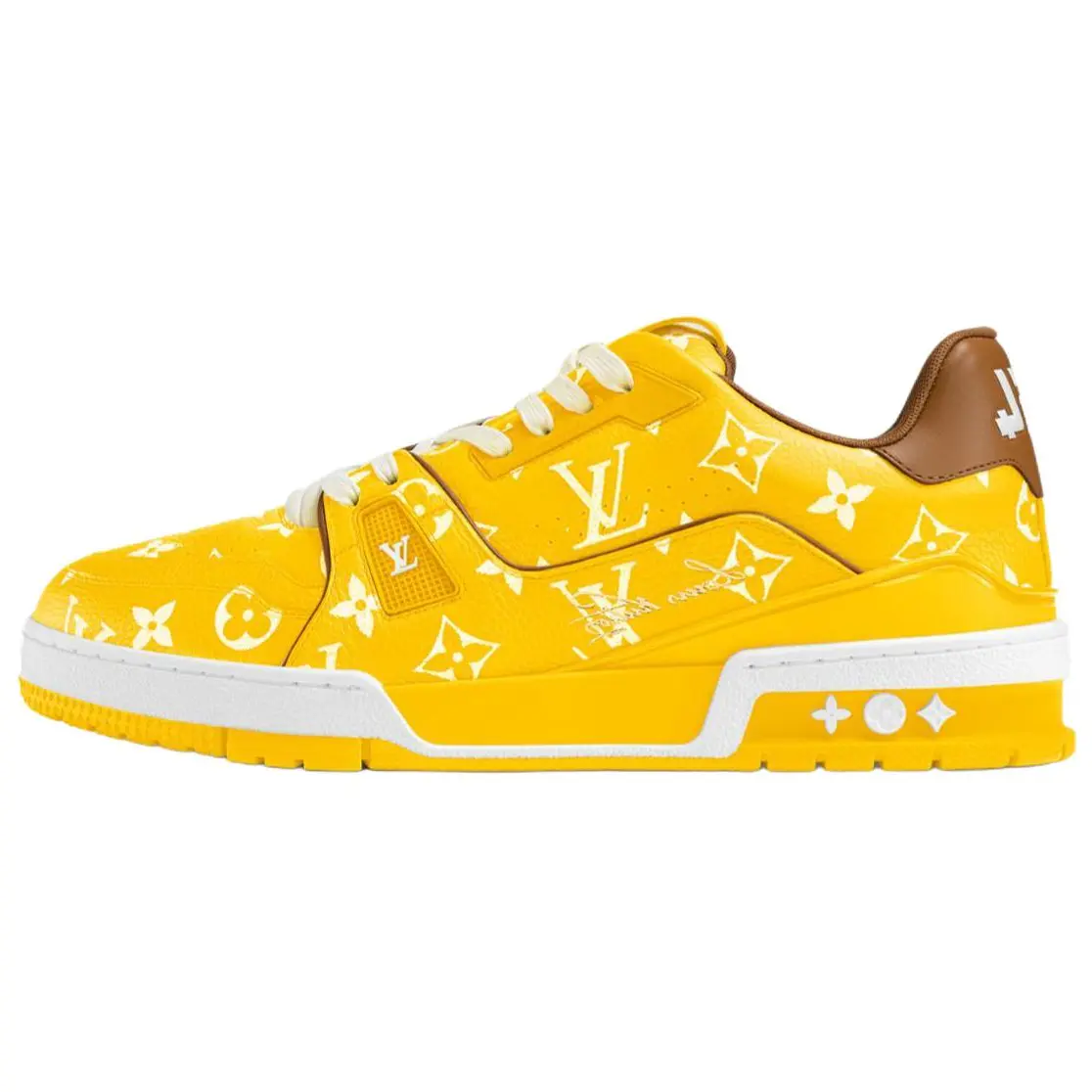 

LOUIS VUITTON Кроссовки для скейтбординга Trainer Low Top, мужские, желтые