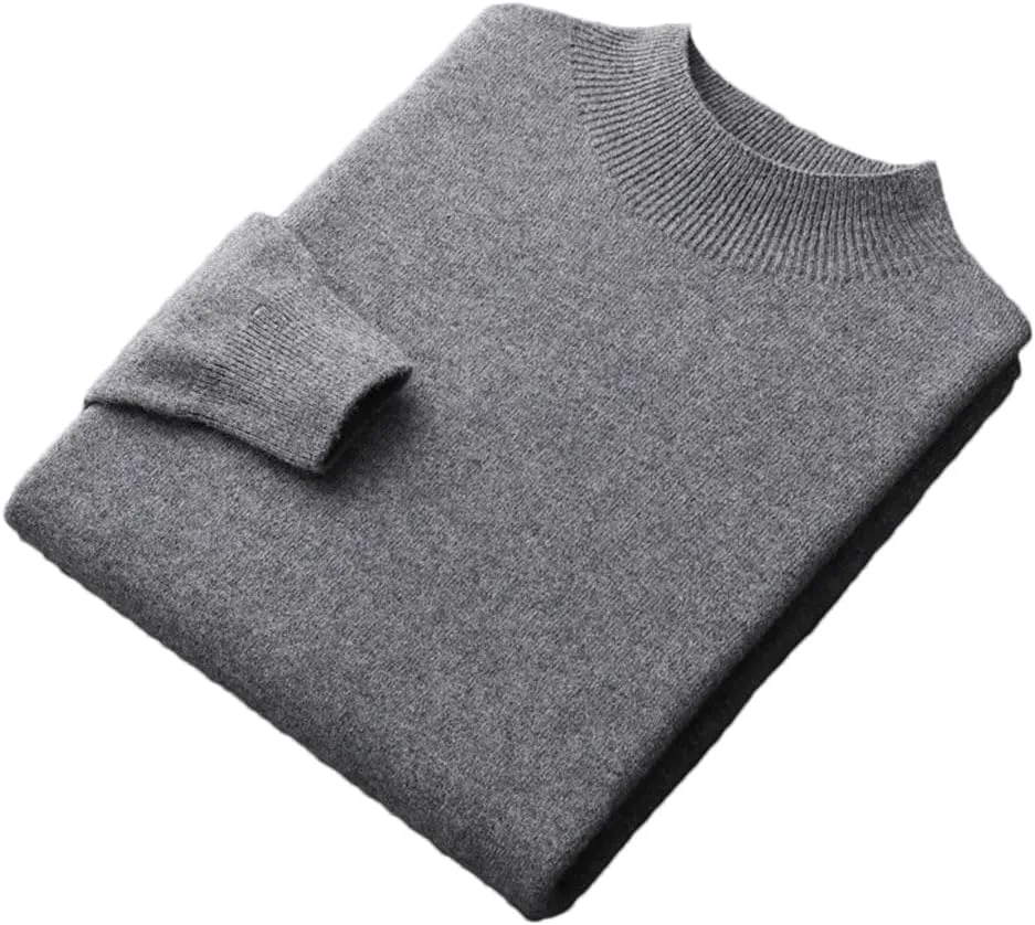 

Мужской свитер с длинным рукавом и полувысоким воротником