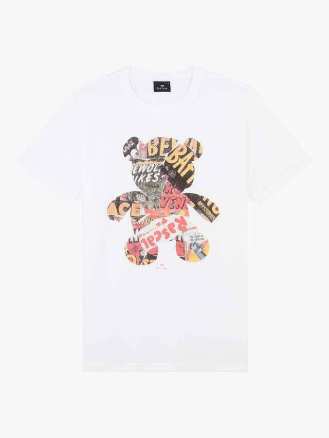 

Хлопковая футболка Regular Fit с коротким рукавом и принтом Paul Smith, White