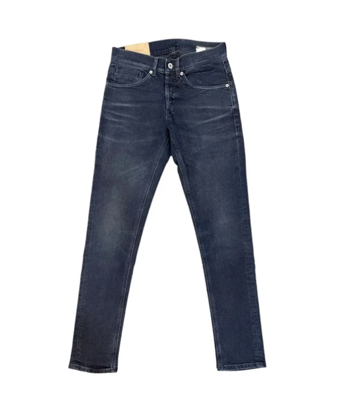 

Стильные джинсы прямого кроя темно-синего цвета из эластичной ткани Dondup, синий