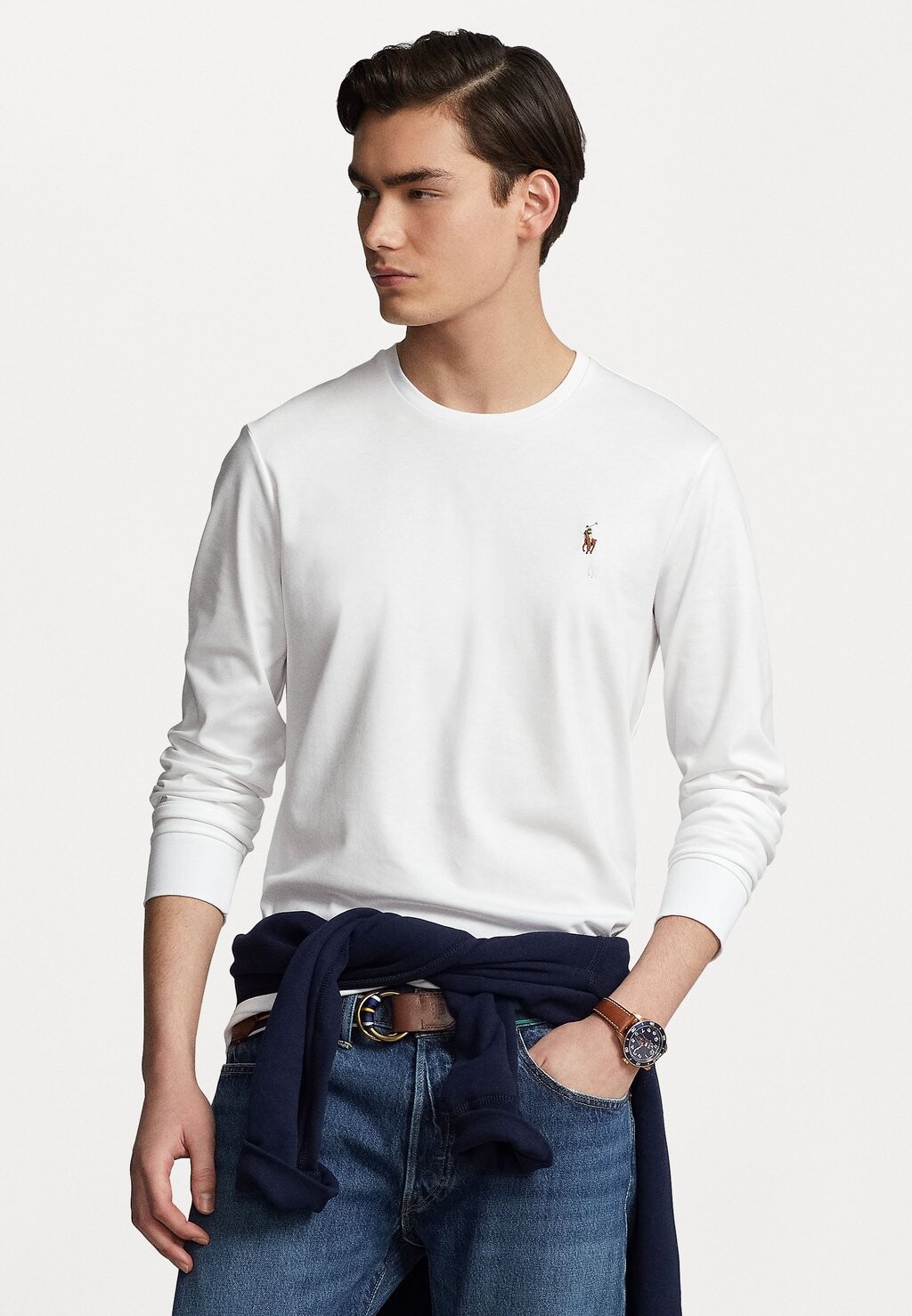 

Футболка с длинным рукавом LONG SLEEVE Polo Ralph Lauren, белая, Белый, Футболка с длинным рукавом LONG SLEEVE Polo Ralph Lauren, белая