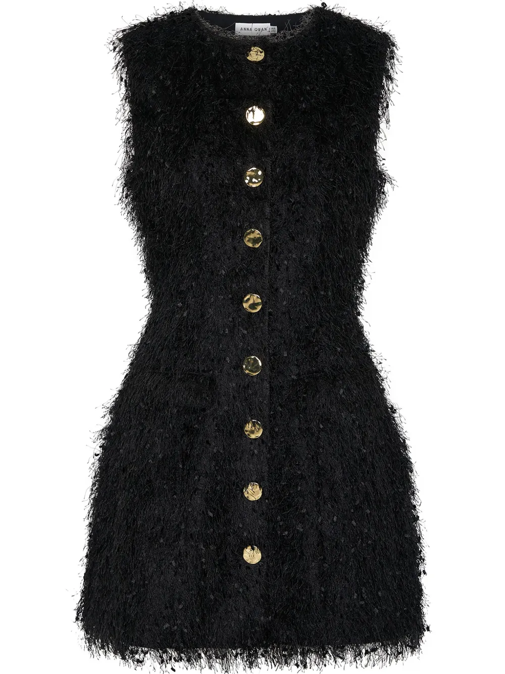 

Фактурное платье мини Anna Quan, черный