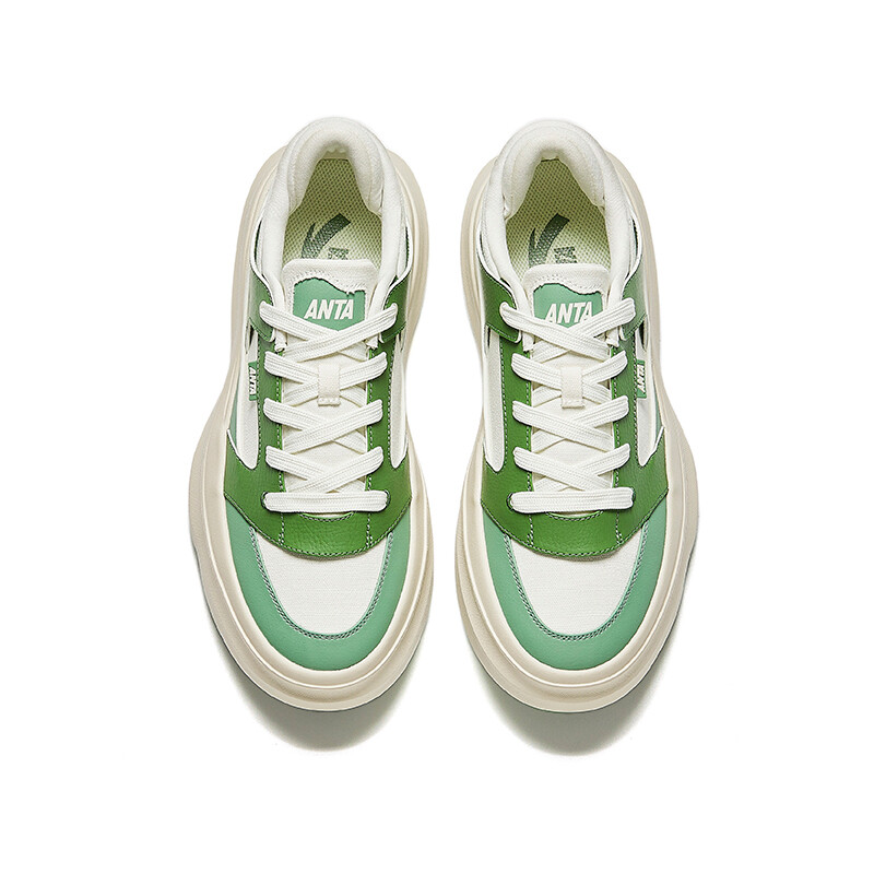 Кроссовки ANTA Skateboarding Shoes Men Low-top White Green, слоновая кость/зеленый — фото 3