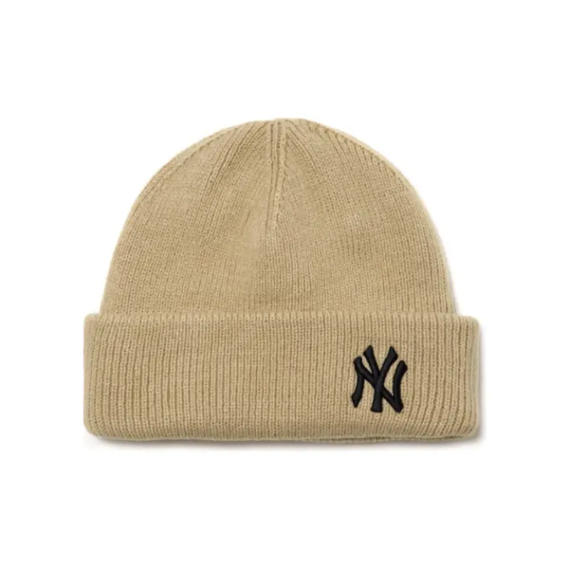 

MLB Акриловая вязаная шапка унисекс светло-коричневая, Light Brown