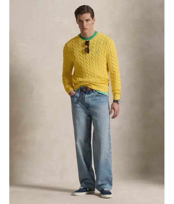 Свитер regular fit Polo Ralph Lauren, желтый — фото 2