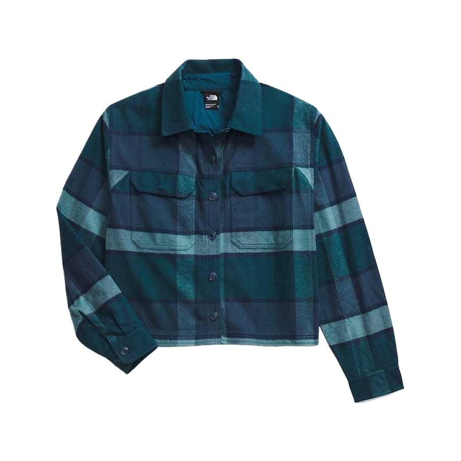 

THE NORTH FACE Фланелевая рубашка Valley для женщин, сине-зеленая клетка