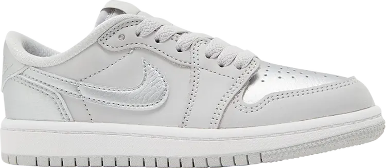 

Кроссовки Air Jordan 1 Retro Low OG PS 'Metallic Silver', серый