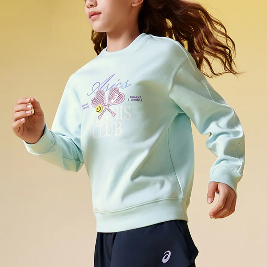 Спортивный свитшот для подростков ASICS, светло-зеленый — фото 3