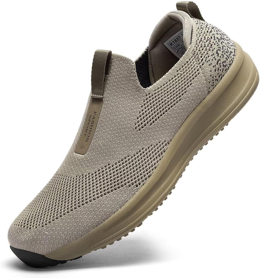 

Мужские кроссовки для бега, повседневные, с легкой посадкой, для прогулок, тенниса и спортзала, легкие, дышащие сетчатые, для тренировок, с мягкой подошвой Wrezatro, хаки