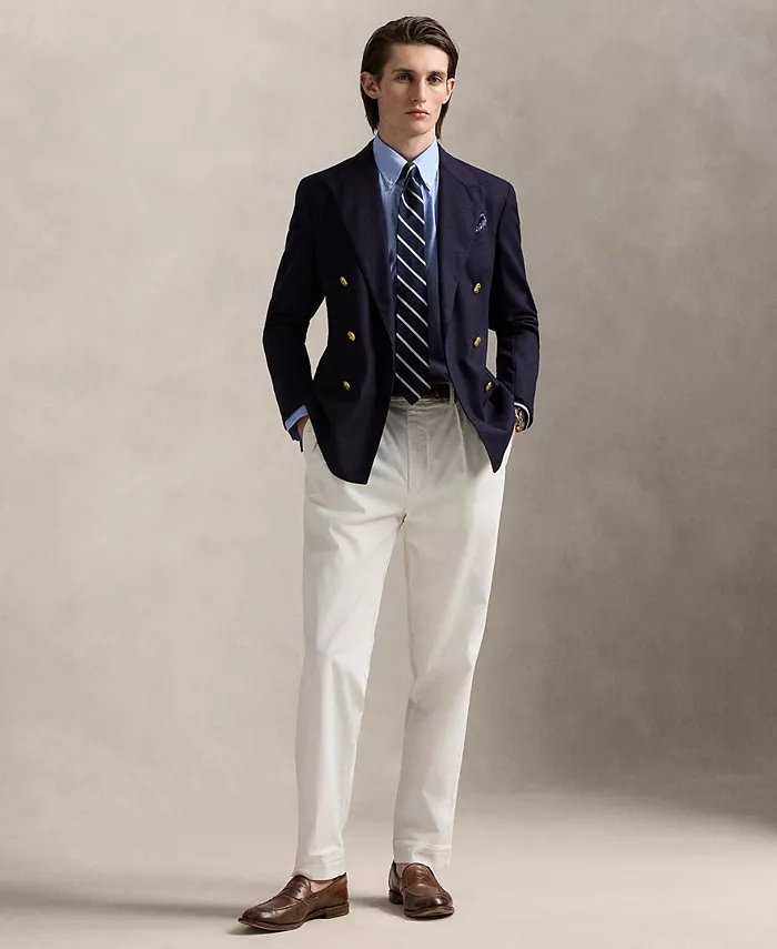 Мужская хлопковая рубашка Purepress Oxford Polo Ralph Lauren, синий — фото 4